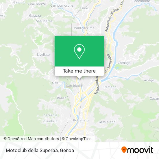 Motoclub della Superba map