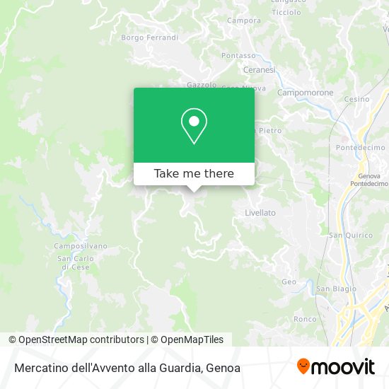 Mercatino dell'Avvento alla Guardia map