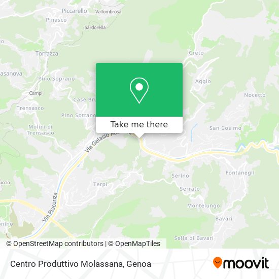 Centro Produttivo Molassana map