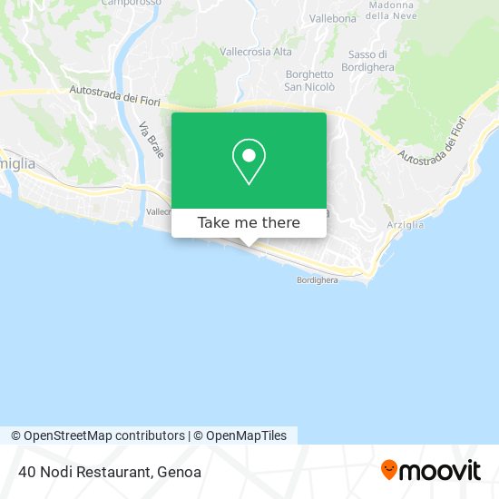 40 Nodi Restaurant map