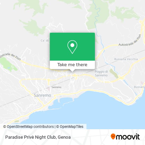 Paradise Privè Night Club map