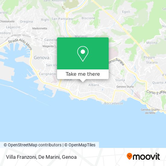 Villa Franzoni, De Marini map