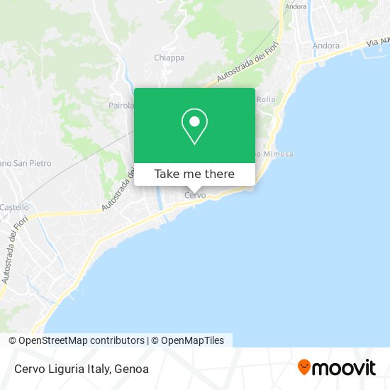 Cervo Liguria Italy map