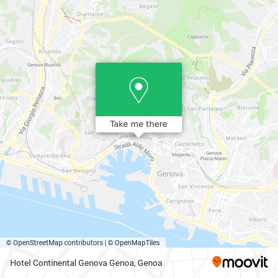 Hotel Continental Genova Genoa map