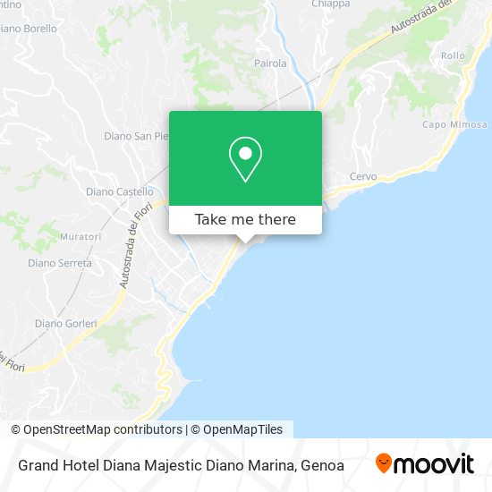 Grand Hotel Diana Majestic Diano Marina map