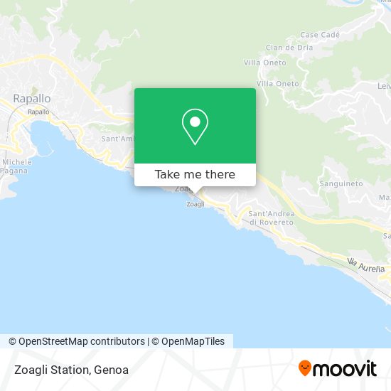 Zoagli Station map