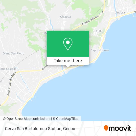 Cervo San Bartolomeo Station map