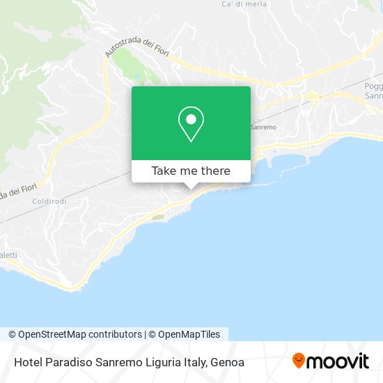 Hotel Paradiso Sanremo Liguria Italy map