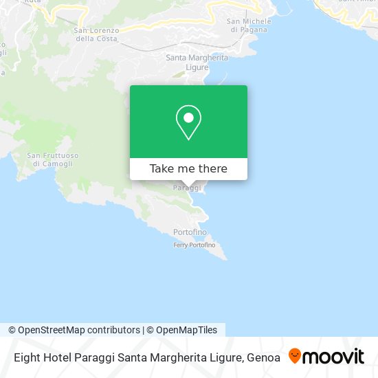 Eight Hotel Paraggi Santa Margherita Ligure map