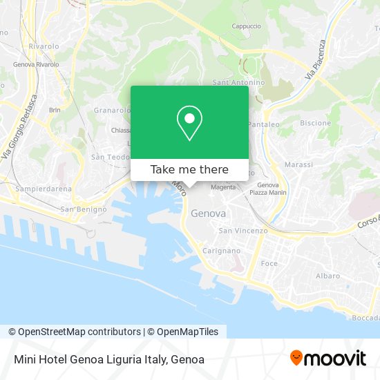 Mini Hotel Genoa Liguria Italy map