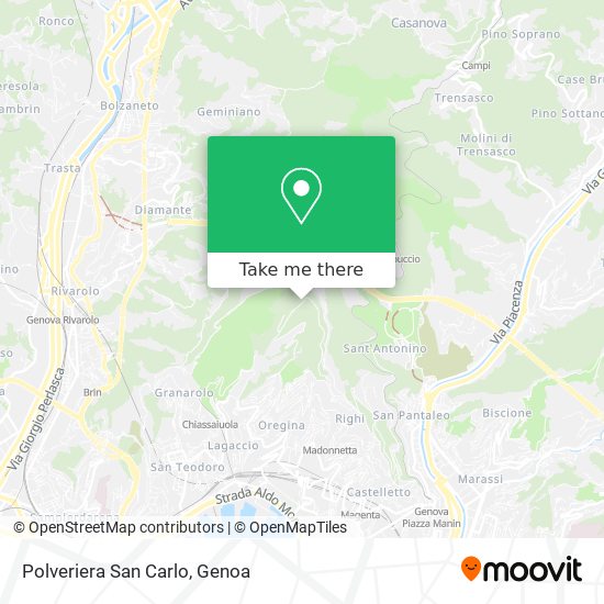 Polveriera San Carlo map