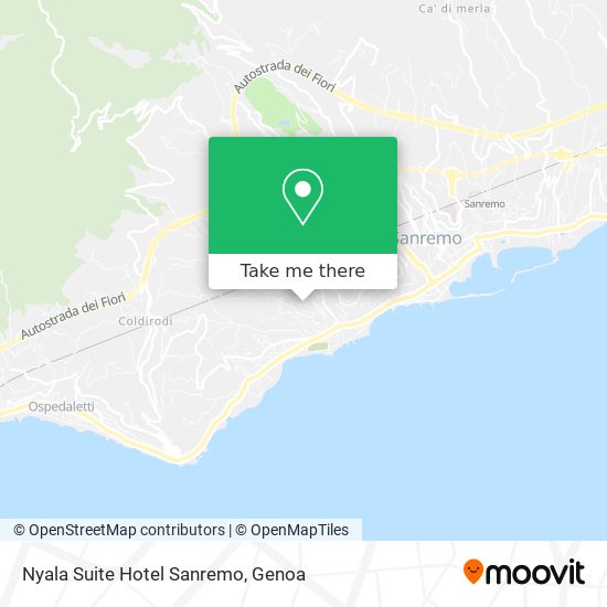 Nyala Suite Hotel Sanremo map