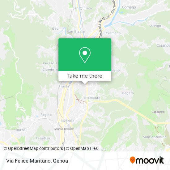 Via Felice Maritano map