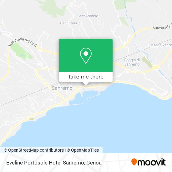 Eveline Portosole Hotel Sanremo map