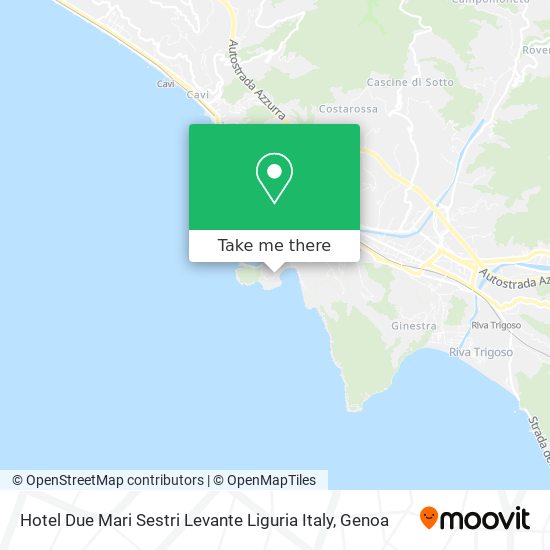 Hotel Due Mari Sestri Levante Liguria Italy map