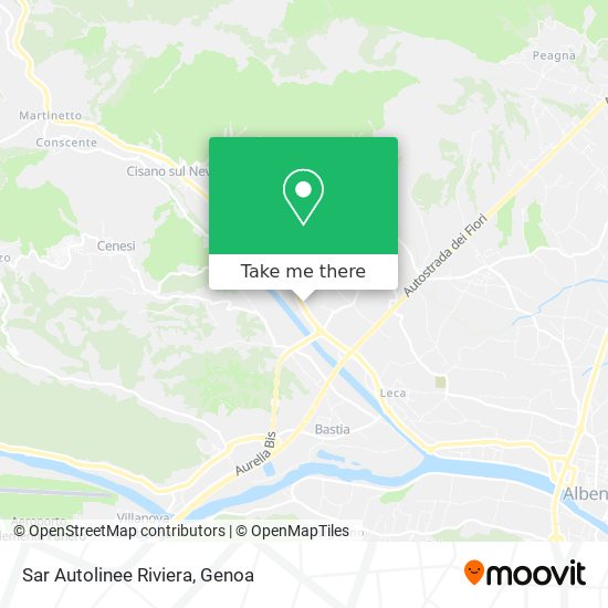 Sar Autolinee Riviera map