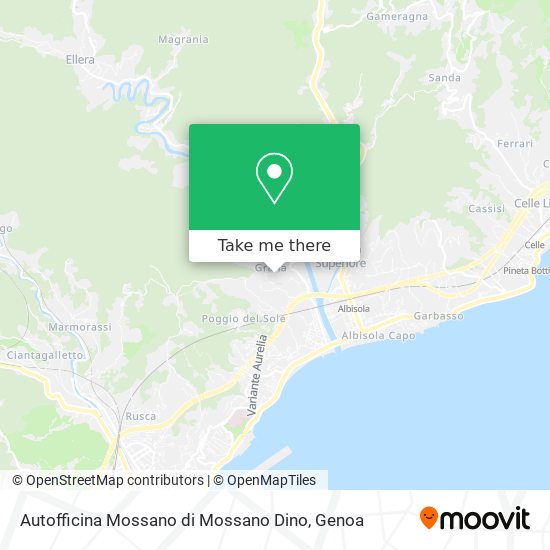 Autofficina Mossano di Mossano Dino map