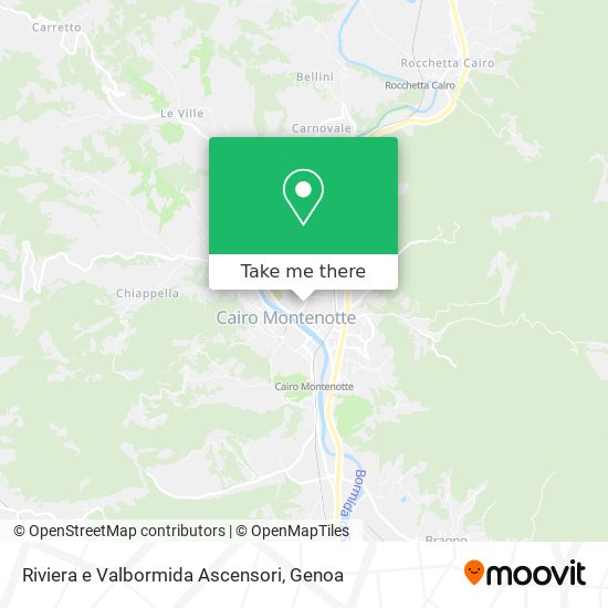 Riviera e Valbormida Ascensori map