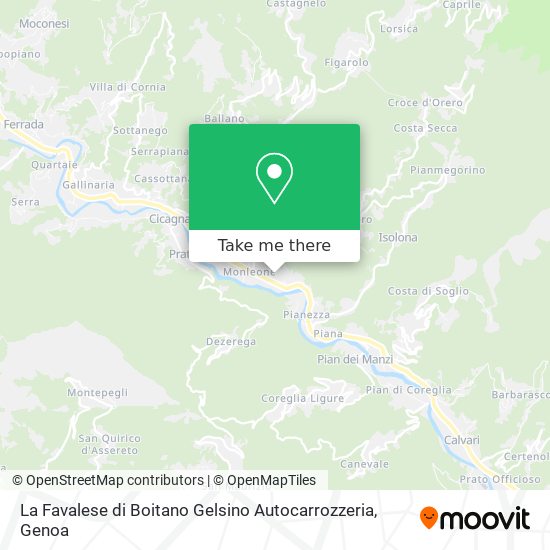 La Favalese di Boitano Gelsino Autocarrozzeria map