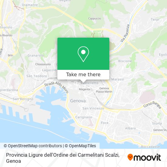 Provincia Ligure dell'Ordine dei Carmelitani Scalzi map