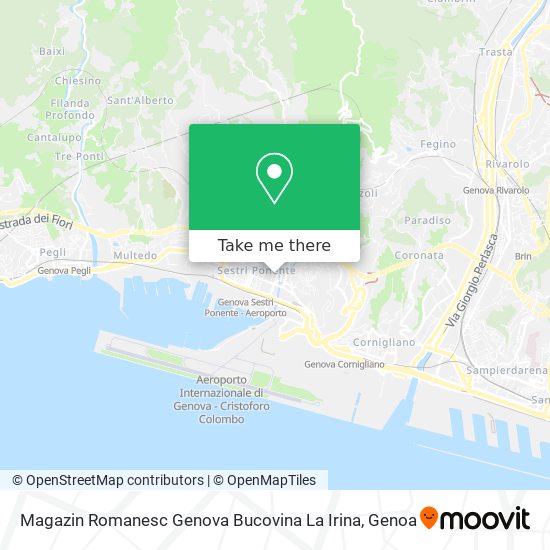 Magazin Romanesc Genova Bucovina La Irina map