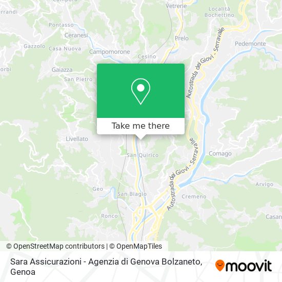 Sara Assicurazioni - Agenzia di Genova Bolzaneto map