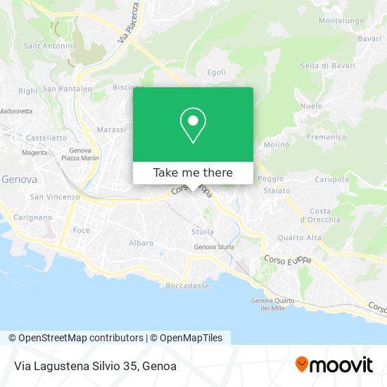Via Lagustena Silvio 35 map