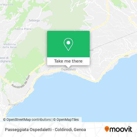Passeggiata Ospedaletti - Coldirodi map