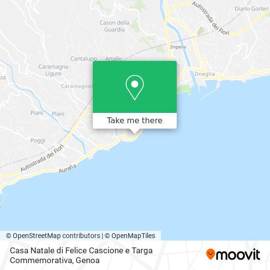 Casa Natale di Felice Cascione e Targa Commemorativa map