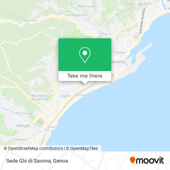 Sede Gls di Savona map