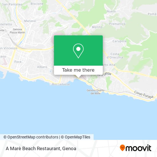 A Marè Beach Restaurant map