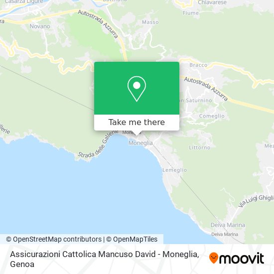 Assicurazioni Cattolica Mancuso David - Moneglia map