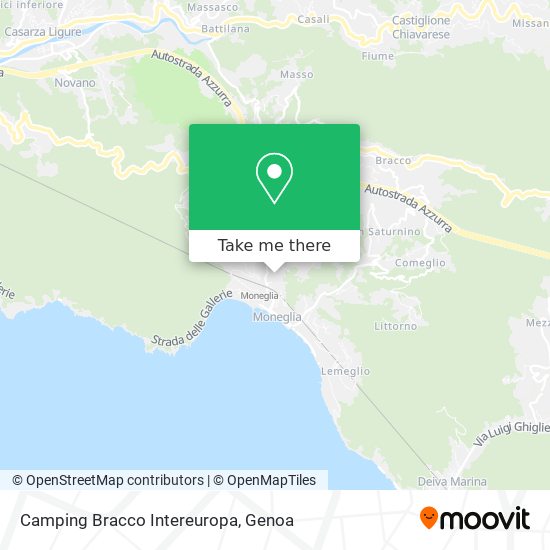 Camping Bracco Intereuropa map