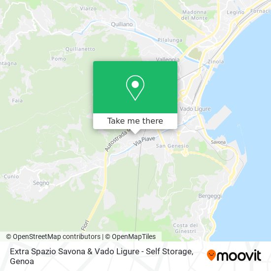 Extra Spazio Savona & Vado Ligure - Self Storage map