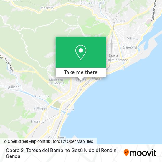 Opera S. Teresa del Bambino Gesù Nido di Rondini map