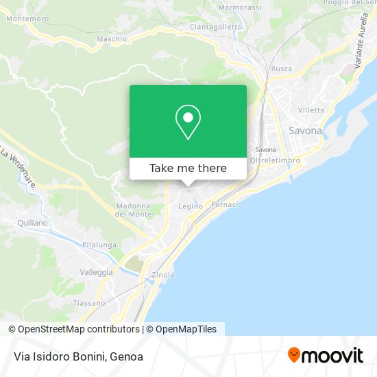 Via Isidoro Bonini map
