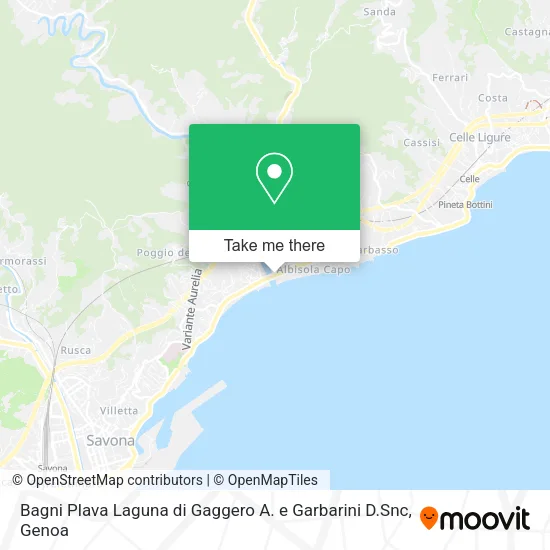 Bagni Plava Laguna di Gaggero A. e Garbarini D.Snc map