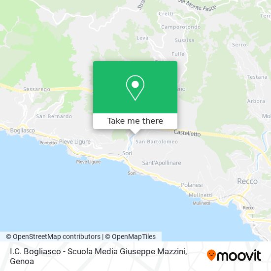 I.C. Bogliasco - Scuola Media Giuseppe Mazzini map