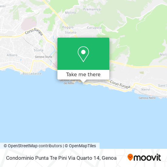 Condominio Punta Tre Pini Via Quarto 14 map