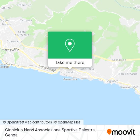 Ginniclub Nervi Associazione Sportiva Palestra map
