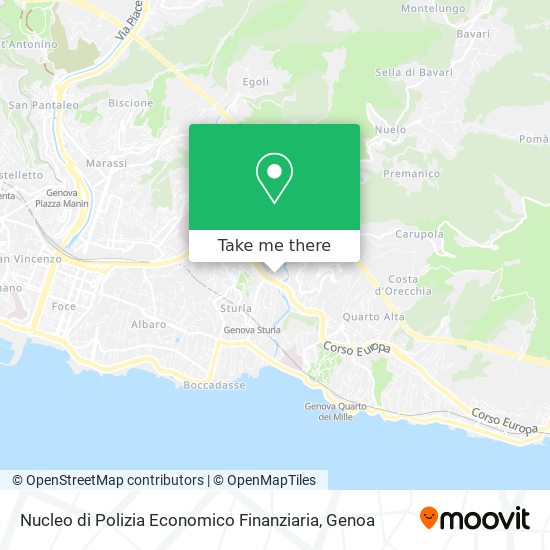 Nucleo di Polizia Economico Finanziaria map