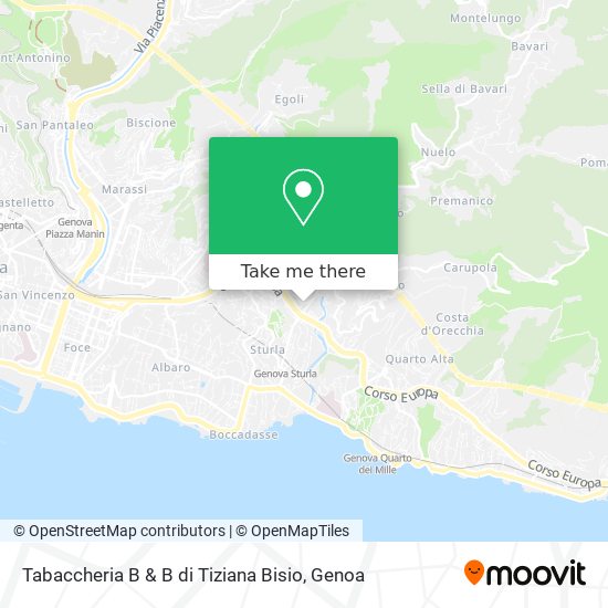 Tabaccheria B & B di Tiziana Bisio map