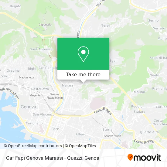 Caf Fapi Genoa Marassi - Quezzi map