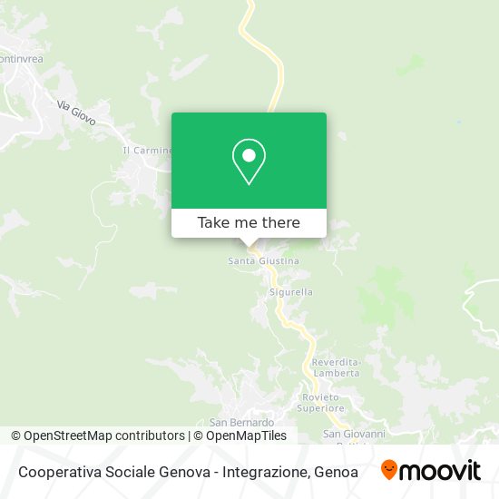 Cooperativa Sociale Genova - Integrazione map