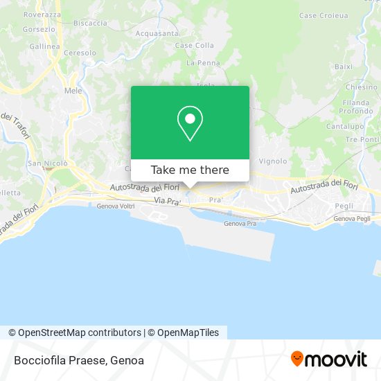 Bocciofila Praese map