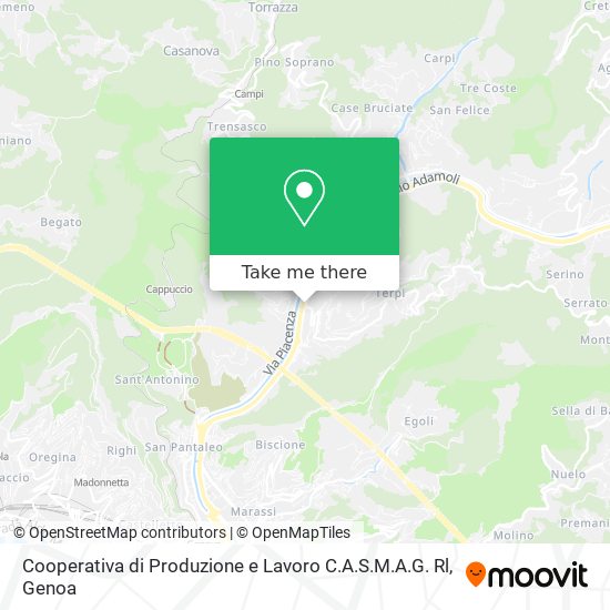 Cooperativa di Produzione e Lavoro C.A.S.M.A.G. Rl map