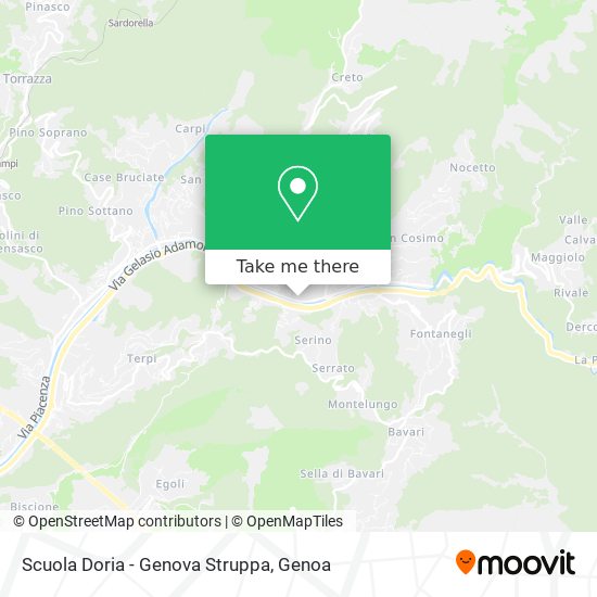 Scuola Doria - Genova Struppa map