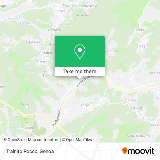 Trainito Rocco map