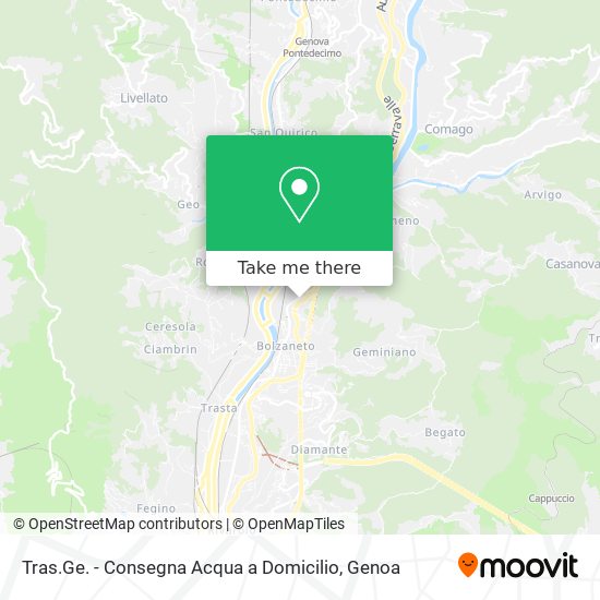 Tras.Ge. - Consegna Acqua a Domicilio map