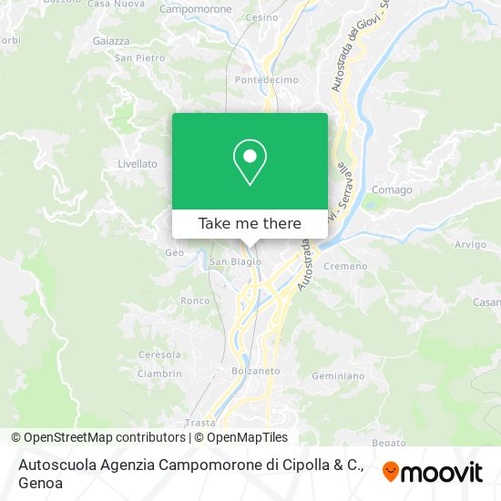 Autoscuola Agenzia Campomorone di Cipolla & C. map